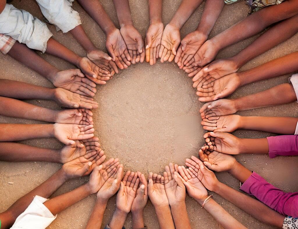 Volunteers helping in community