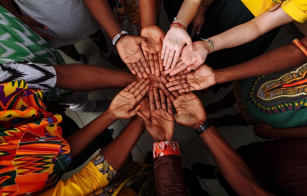 Volunteers helping community